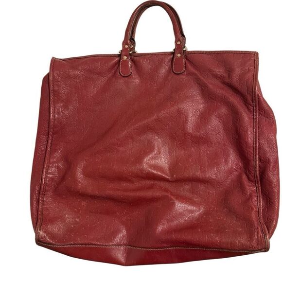 Gucci Elegant Red GG Leather x-large Tote Bag - Picture 3 of 16